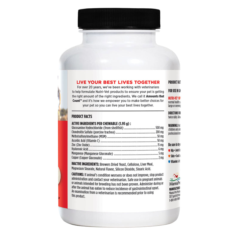 Nutri-Vet Hip & Joint Extra Strength Chewables 120 Count