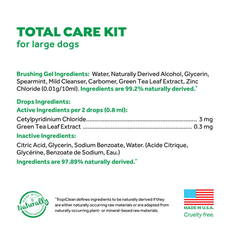 TropiClean Fresh Breath Total Care Kit for Large Dogs, 2oz