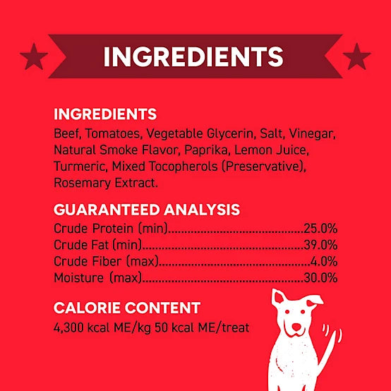 Cloud Star Wag More Bark Less Jerky Grain Free Dog Treats, Texas BBQ Beef, 10 oz.