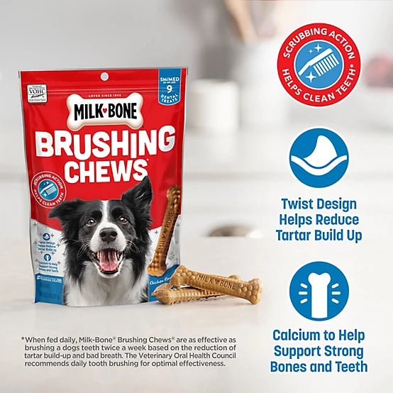 Milk-Bone Fresh Breath Daily Dental Brushing Chews for Small & Medium Dogs