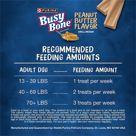 Purina Busy Bone Busy Bone 7 oz. 2 ct. Peanut Butter Small/Medium