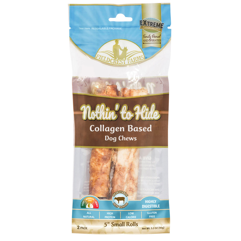 Nothin' to Hide Small Roll (5") 2pk Bag - Beef Flavor