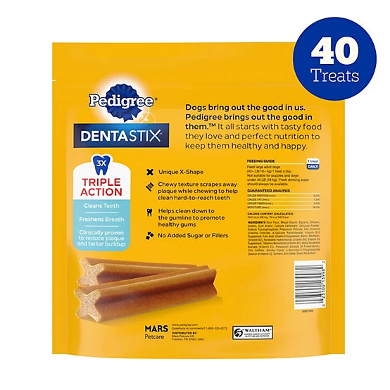 Dentastix Chicken Flavor Dental Care Dog Treats, Large, 40 ct.