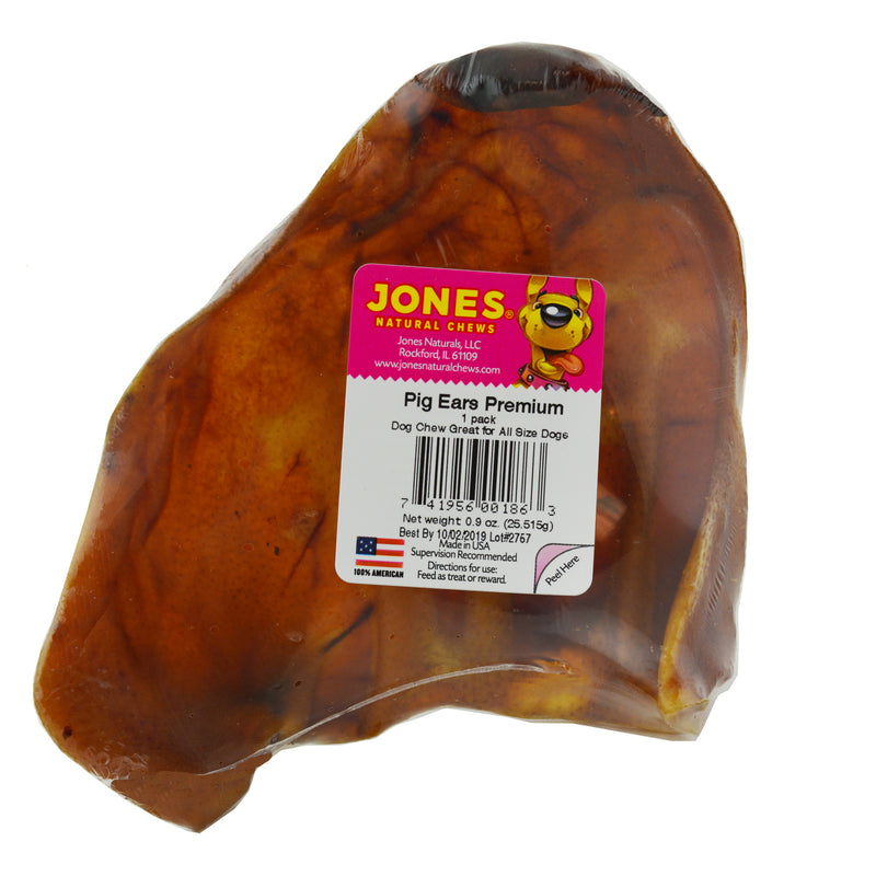 Jones Natural Chews Pig Ear Premium Dog Chew