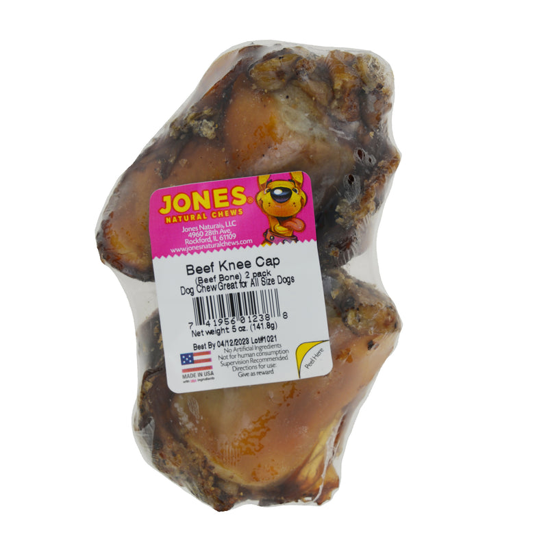 Jones Natural Chews Beef Knee Caps 2 Pack Dog Bone