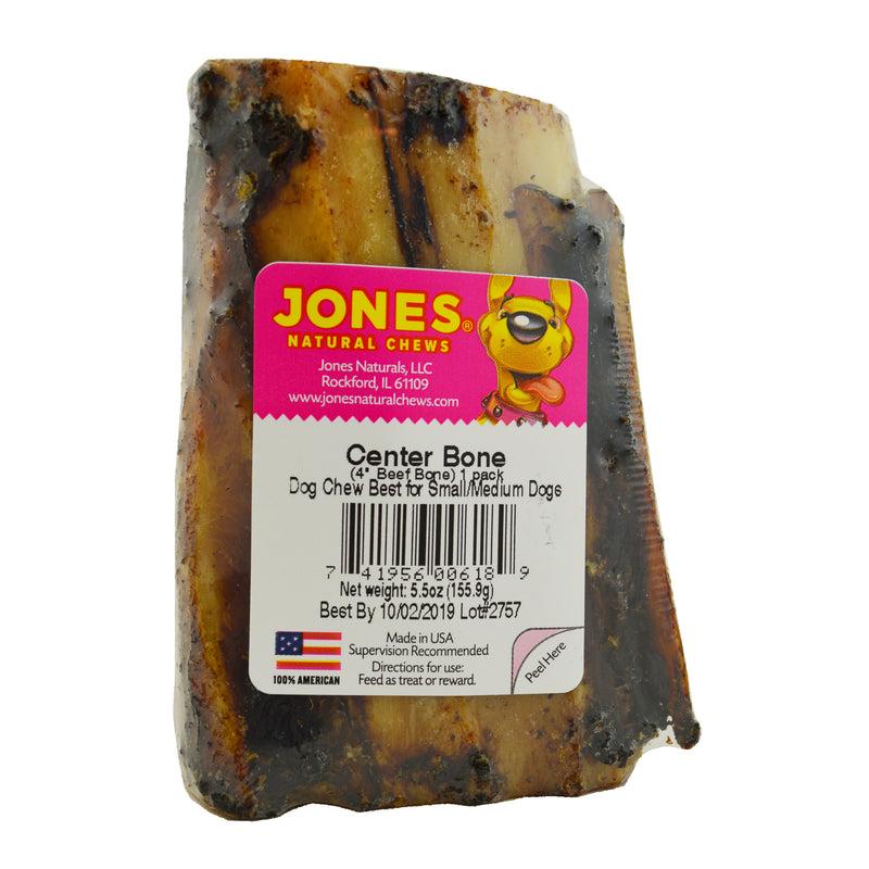 Jones Natural Chews 4" Beef Center Bone 1pk Dog Bone