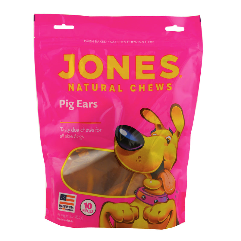 Jones Natural Chews 10pk Pig Ear Dog Chew