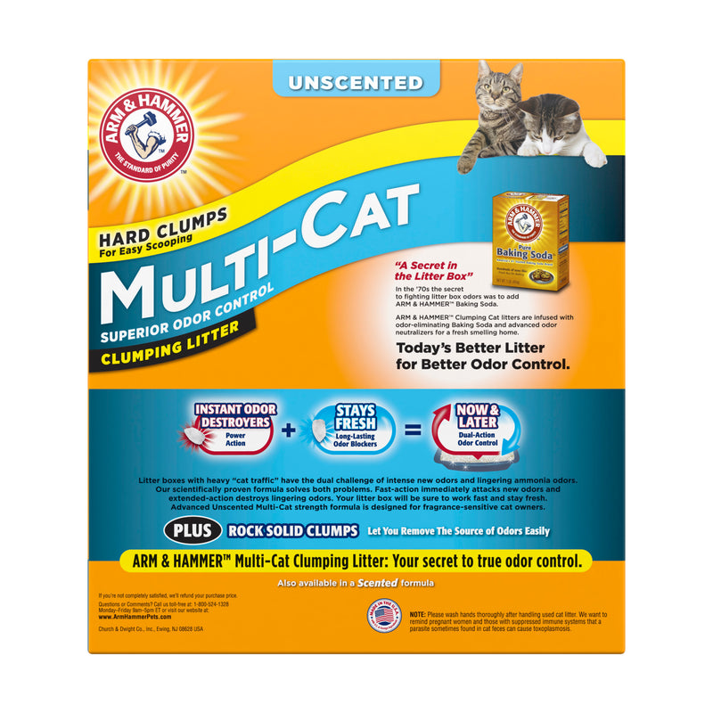 ARM & HAMMER Multi-Cat Clumping Litter Unscented, 29lb