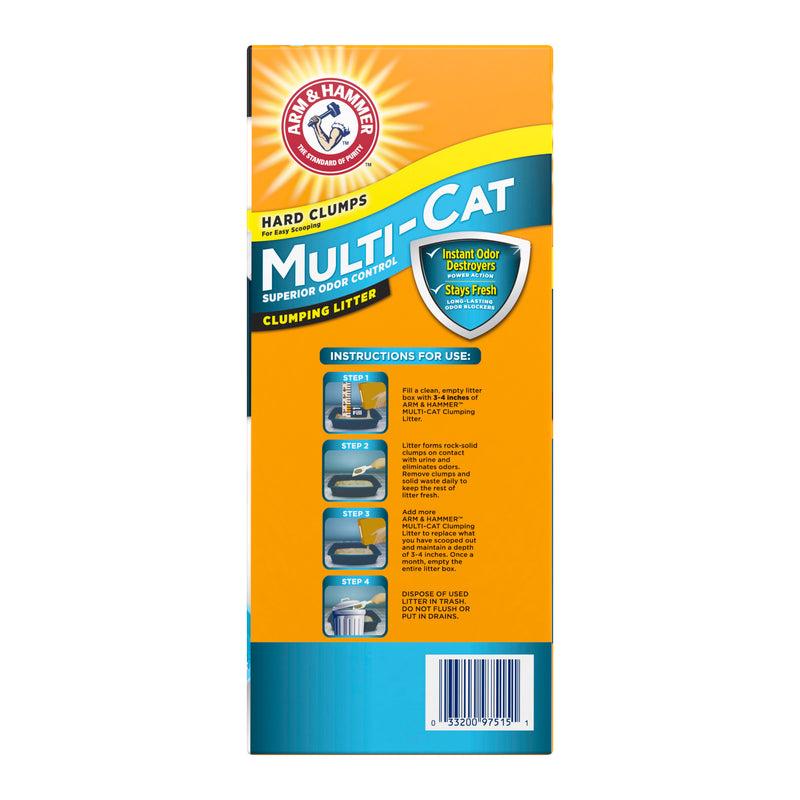 ARM & HAMMER Multi-Cat Clumping Litter Unscented, 29lb
