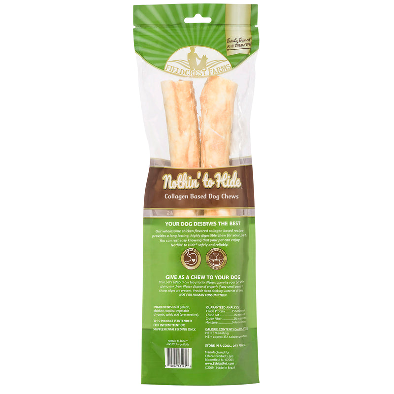 Nothin' to Hide Large Roll (10") 2pk Bag - Chicken Flavor