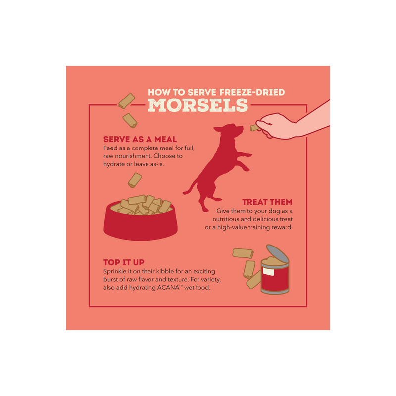 ACANA Freeze-Dried Food Morsels Ranch Raised Beef Recipe 8OZ