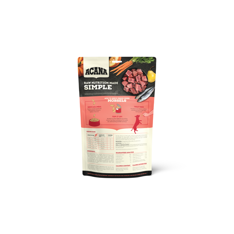 ACANA Freeze-Dried Food Morsels Ranch Raised Beef Recipe 8OZ