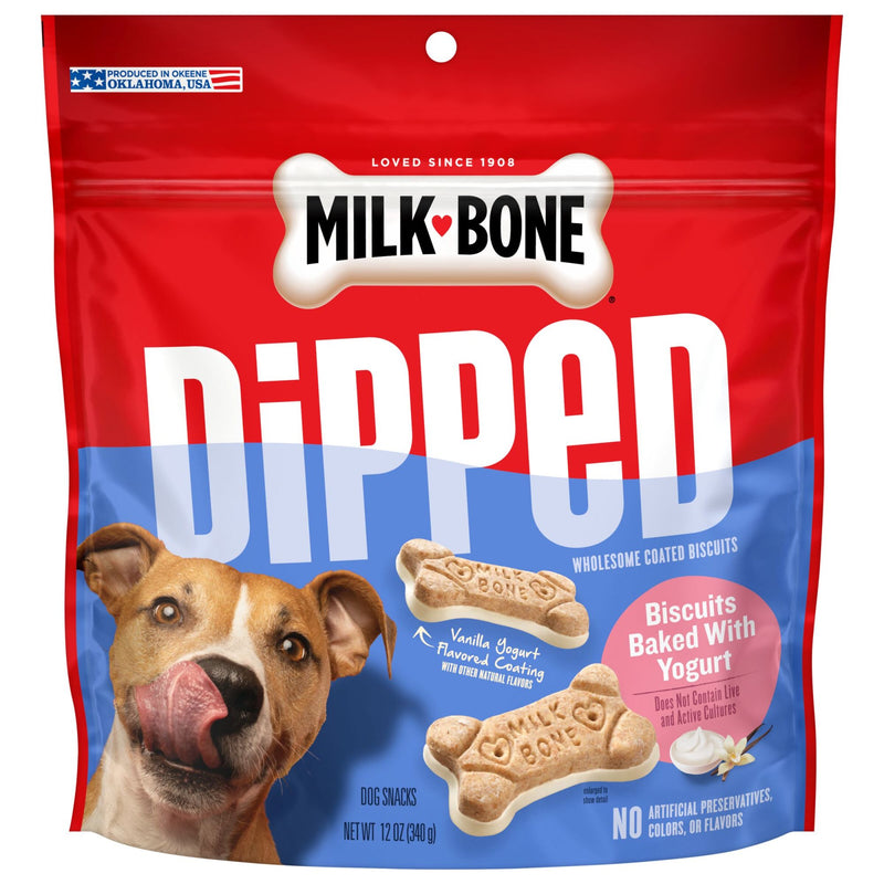 Milk-Bone Dipped Dog Biscuits Baked With Vanilla Yogurt