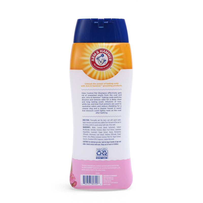 Arm & Hammer for Pets Odor Control Pet Shampoo | Odor Eliminating Dog Shampoo | Great for All Dogs & Puppies, Fresh Kiwi Blossom Scent, 20 oz Bottle