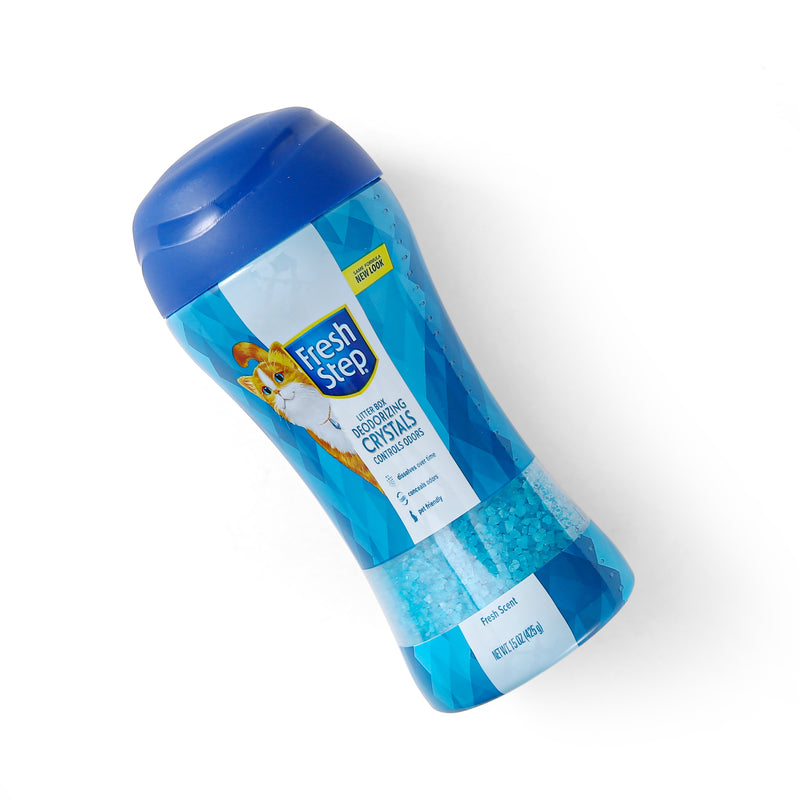 Fresh Step Cat Litter Crystals In Fresh Scent | Cat Litter Box Deodorizer, 15 Ounces