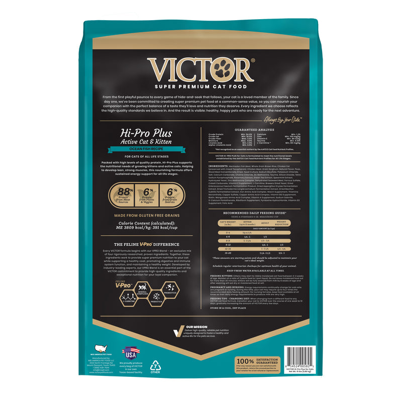 Victor Hi Pro Plus Active Cat & Kitten Dry Cat Food