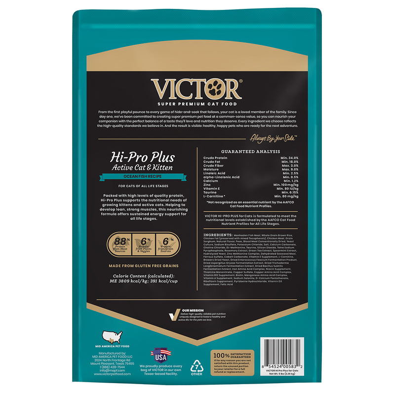 Victor Hi Pro Plus Active Cat & Kitten Dry Cat Food