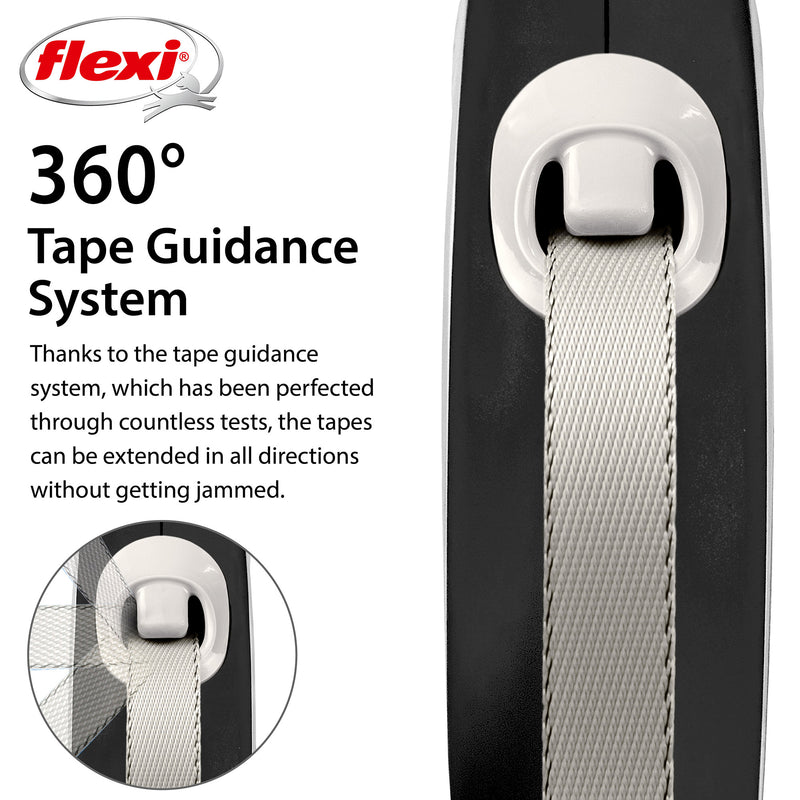 Flexi Comfort 16ft Tape Dog Leash in Black Grey Large up to 110lbs