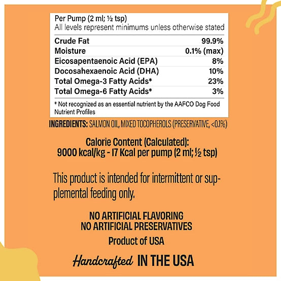 Natural Dog Company Wild Alaskan Salmon Oil Liquid Supplement for Dogs, 16 fl. oz.