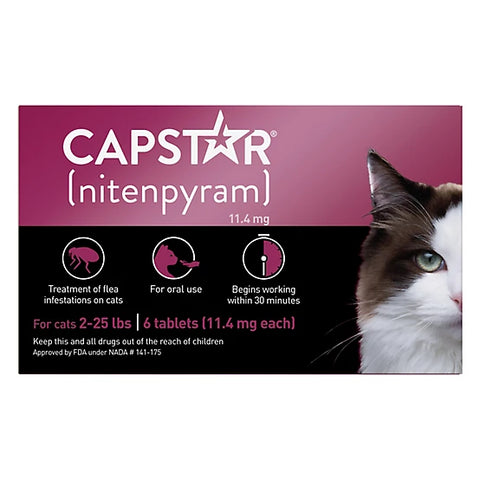 Capstar Oral Flea Treatment Tablets for Cats, 6 ct.