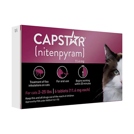 Capstar Oral Flea Treatment Tablets for Cats, 6 ct.