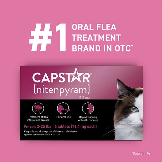 Capstar Oral Flea Treatment Tablets for Cats, 6 ct.