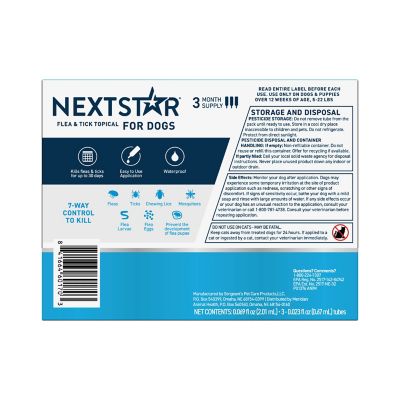 NextStar Flea and Tick Topical Treatment for Small Dogs, 3-Month Supply, 3 ct.