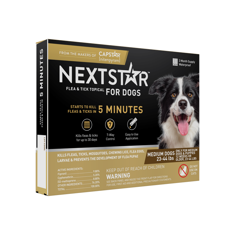 Nextstar Flea & Tick Topical Dog 23-44LB 3CT