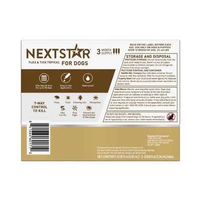 NextStar Fast-Acting Flea and Tick Treatment for Medium Dog 23-44 lb., 3 ct.