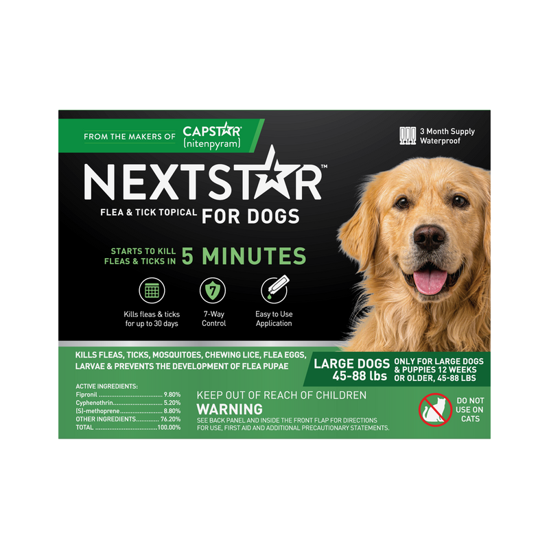 Nextstar Flea & Tick Topical Dog 45-88LB 3CT