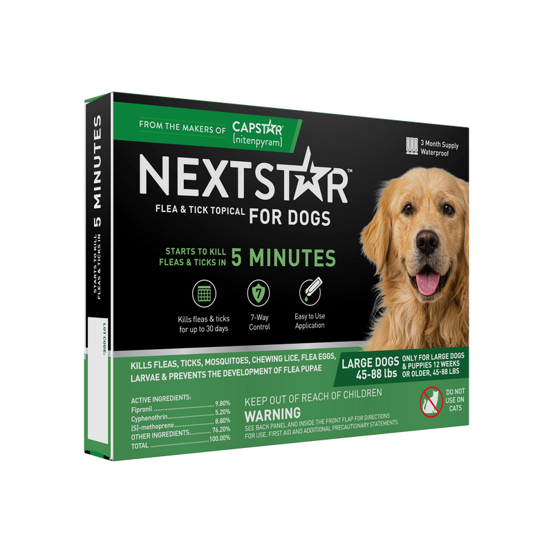 Nextstar Flea & Tick Topical Dog 45-88LB 3CT