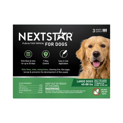 NextStar Flea and Tick Topical Treatment for Large Dogs, 3 ct.