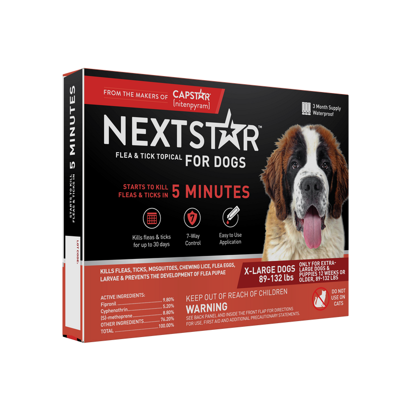 Nextstar Flea & Tick Topical Dog 89-132LB 3CT