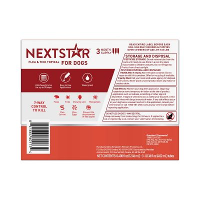 NextStar Flea and Tick Topical Treatment for X-Large Dogs, 3 Month Supply, 3 ct.