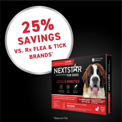 NextStar Flea and Tick Topical Treatment for X-Large Dogs, 3 Month Supply, 3 ct.