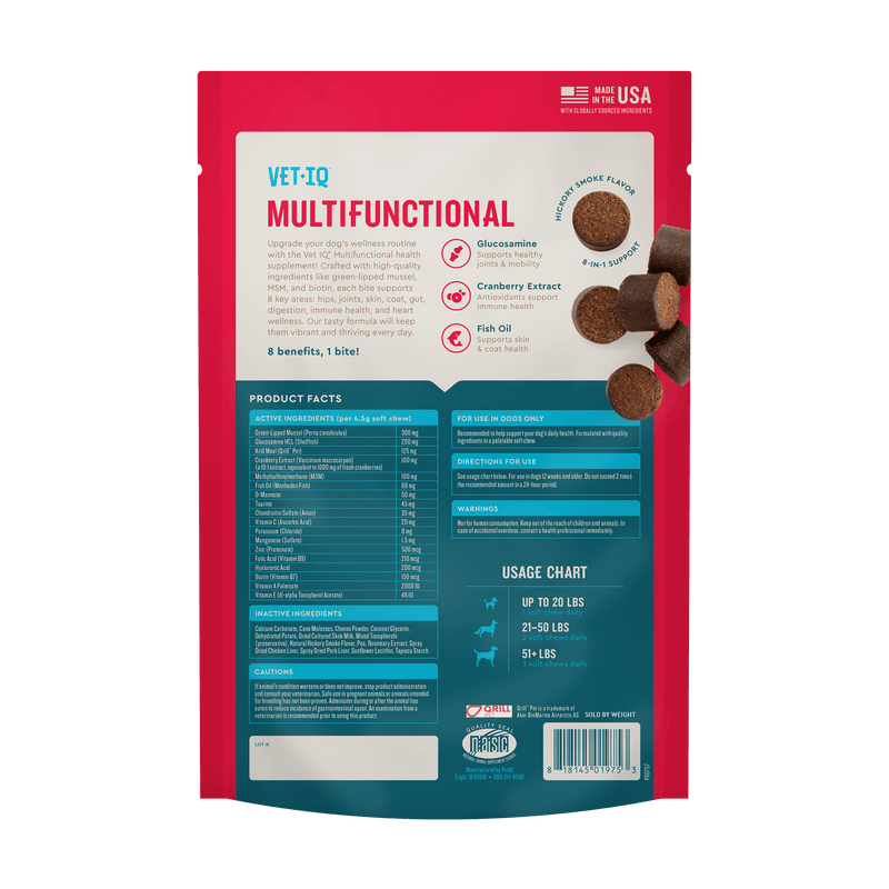 VETIQ 8-in-1 Multifunctional Dog Chew 60 count