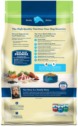 Blue Buffalo Life Protection Formula Adult Small Breed Dry Dog Food, Supports High Energy Needs, Made with Natural Ingredients, Lamb & Brown Rice Recipe, 5-lb Bag