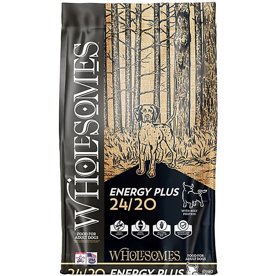 Wholesomes Energy Plus 24/20 Adult Beef Recipe Dry Dog Food, 40 lb. Bag