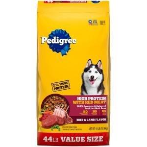 Pedigree High Protein Red Meat 44lb Bag