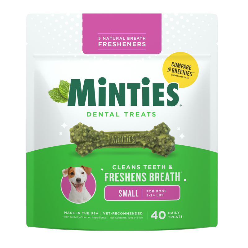 Minties Dog Dental Bone Treats Tiny/Small 16oz