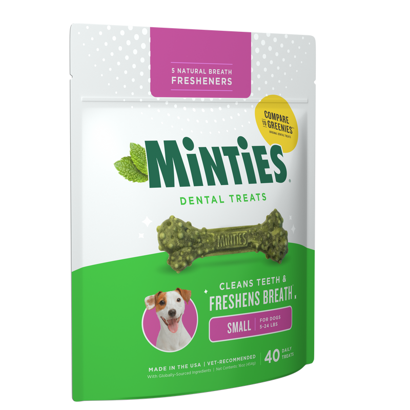 Minties Dog Dental Bone Treats Tiny/Small 16oz