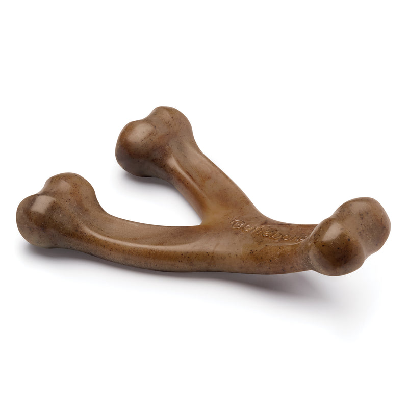 Benebone Puppy Wishbone Dog Chew Toy, Real Bacon