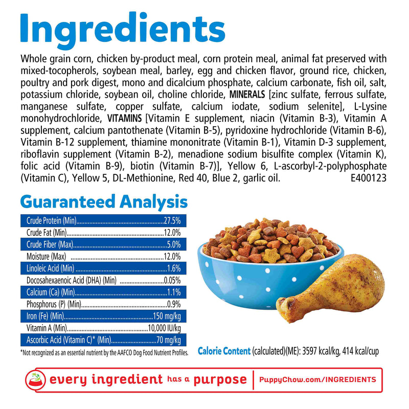 Purina Puppy Chow High Protein Dry Puppy Food, Complete With Real Chicken