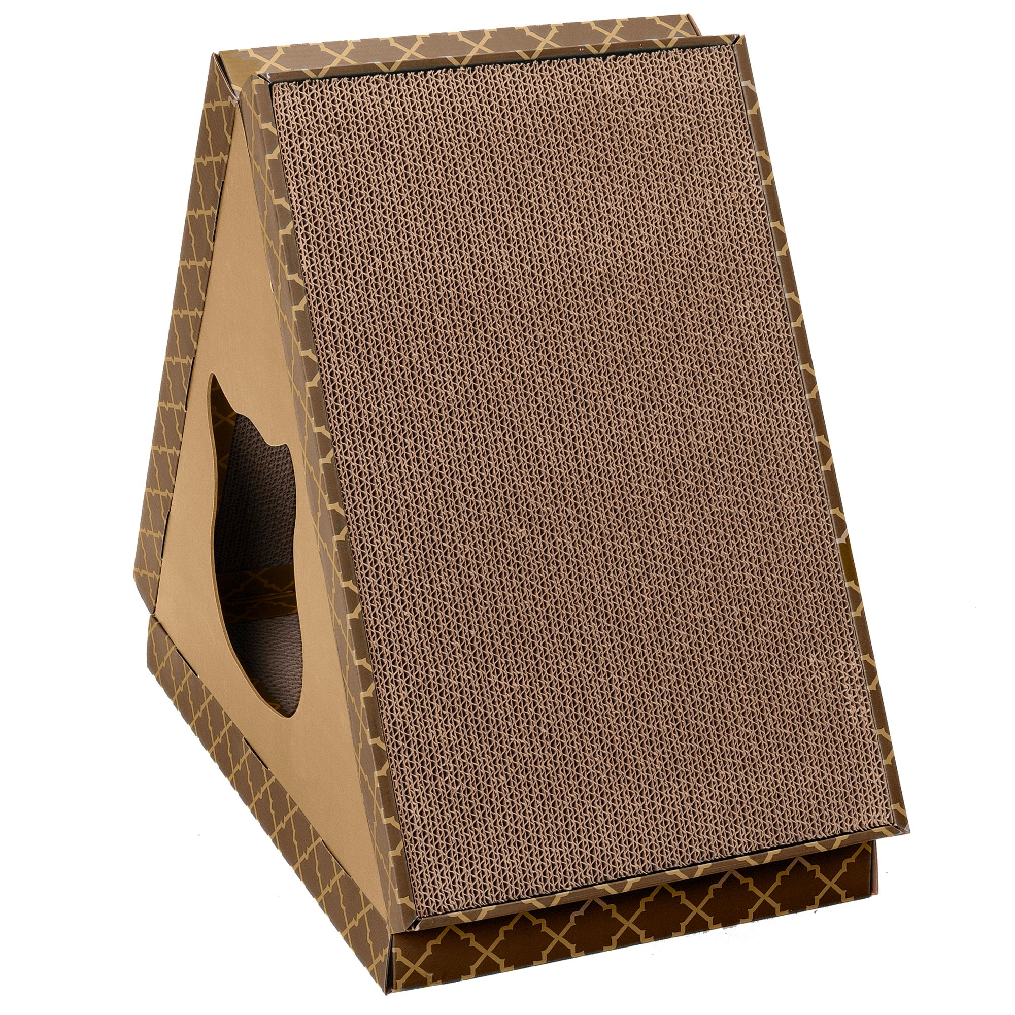 FurHaven Tiger Tent Corrugated Scratcher with Catnip - Tan – Petsense