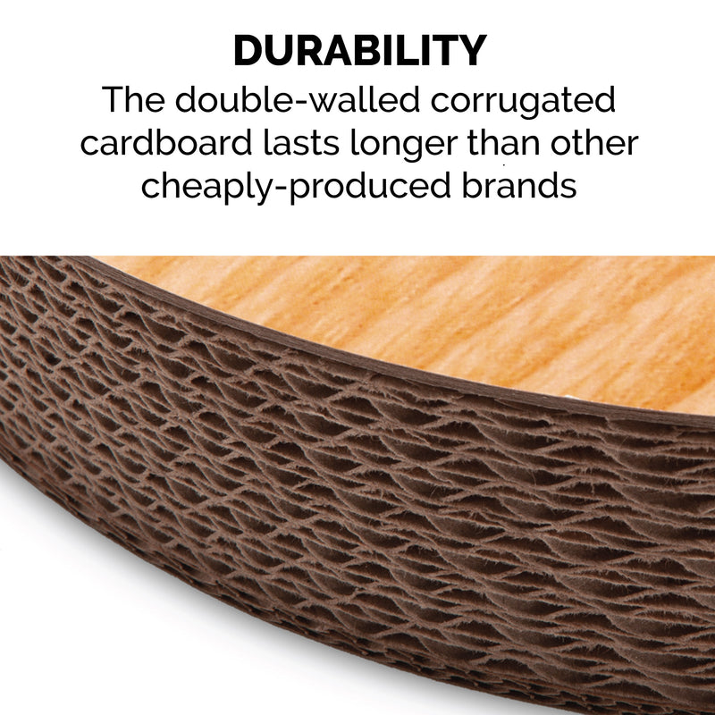 FurHaven Busy Box Corrugated Cat Scratcher with Catnip - Round