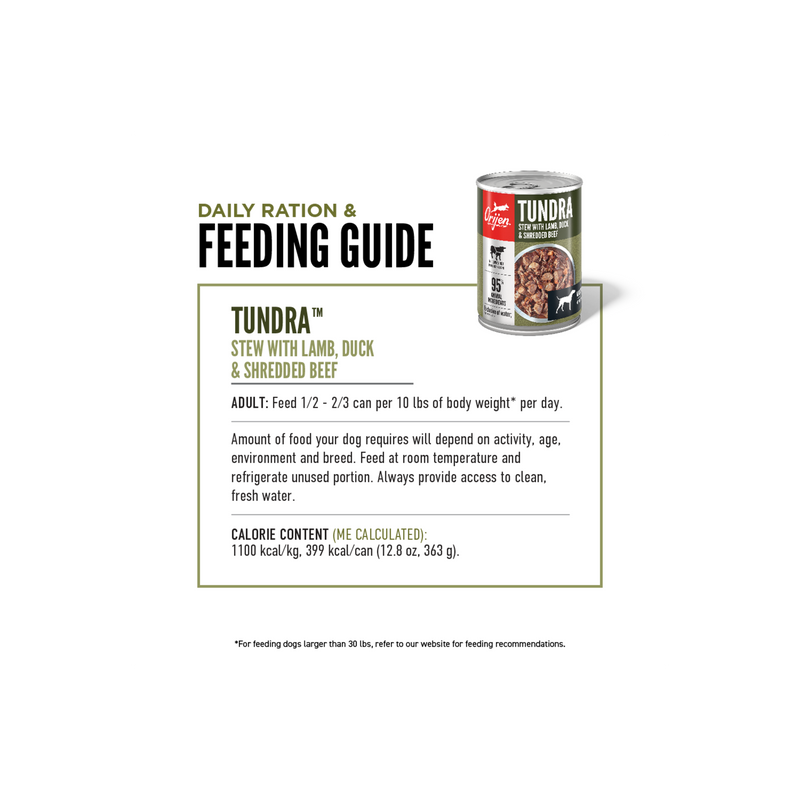 ORIJEN Premium Wet Dog Food Tundra Stew, 12.8oz
