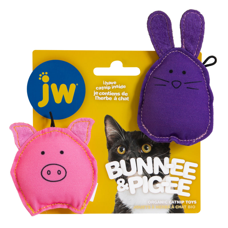 JW Pig-ee & Bunn-ee Catnip Cat Toy Combo