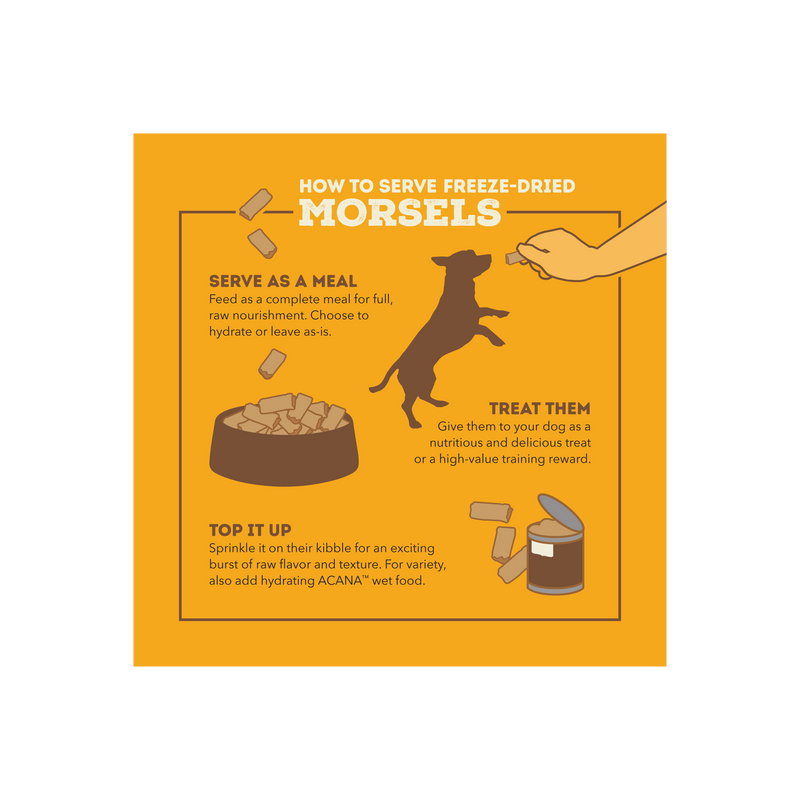 ACANA Freeze-Dried Food Morsels Free Run Chicken Recipe 8OZ