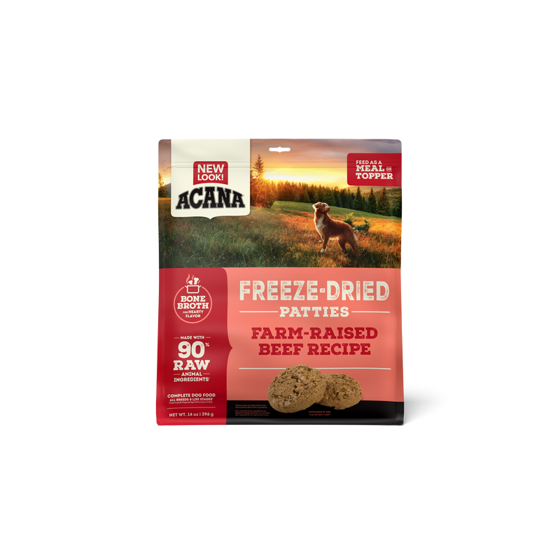 ACANA Freeze-Dried Food Patties Farm-Raised Beef Recipe 14OZ