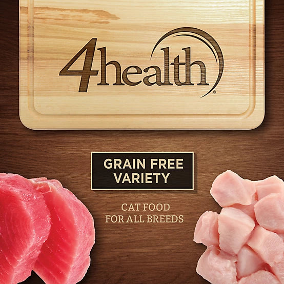 4health Grain Free Adult Chicken and Tuna in Broth Wet Cat Food Variety Pack, 3.5 oz. Tray, 12 pk.